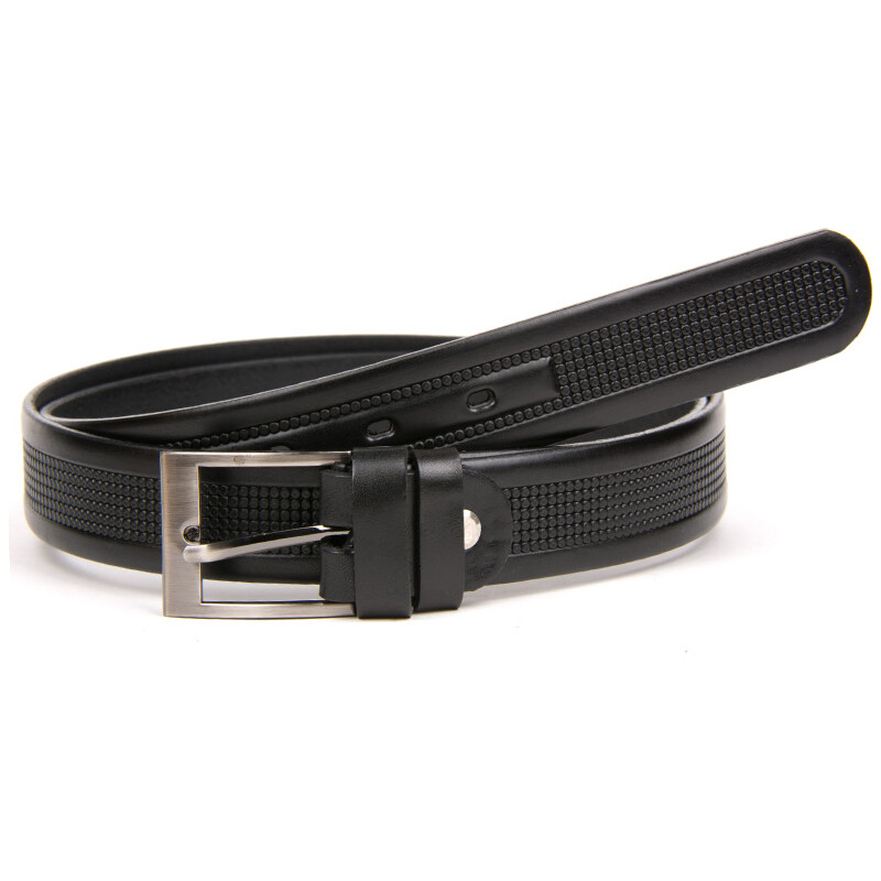 Čierny oblekový kožený opasok. 15420253