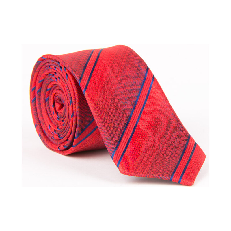 Roberto Gabbani Červená kravata s modrým prúžkom.
