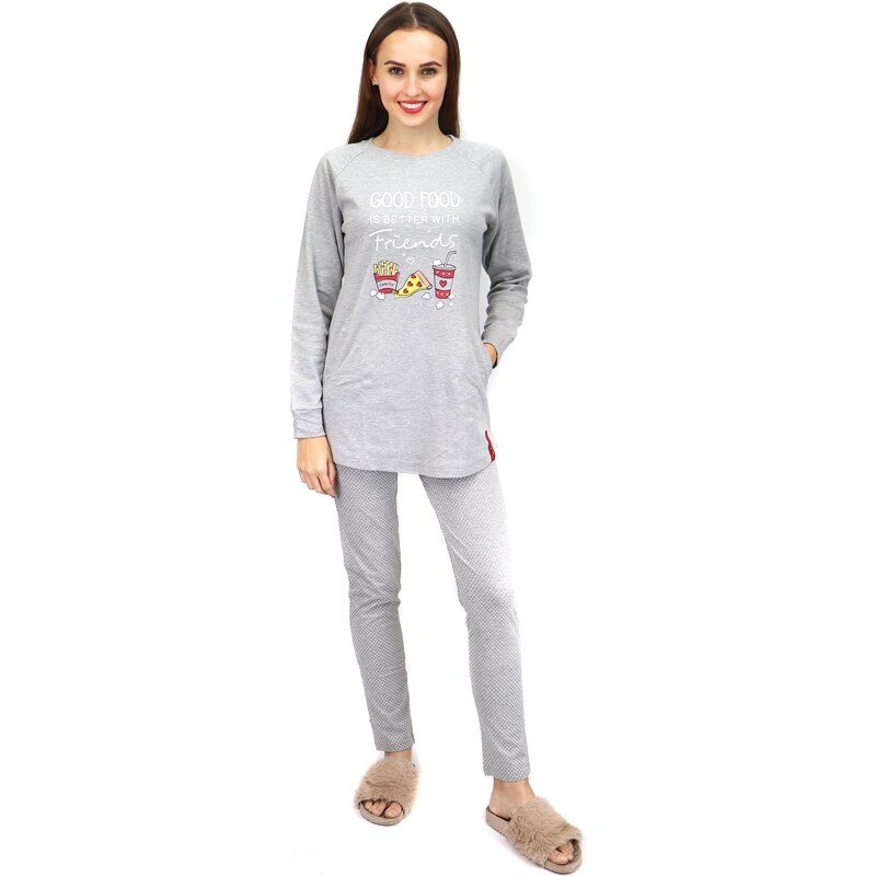 Dámske pyžamo FA6881PB sivá - Noidinotte 35639462