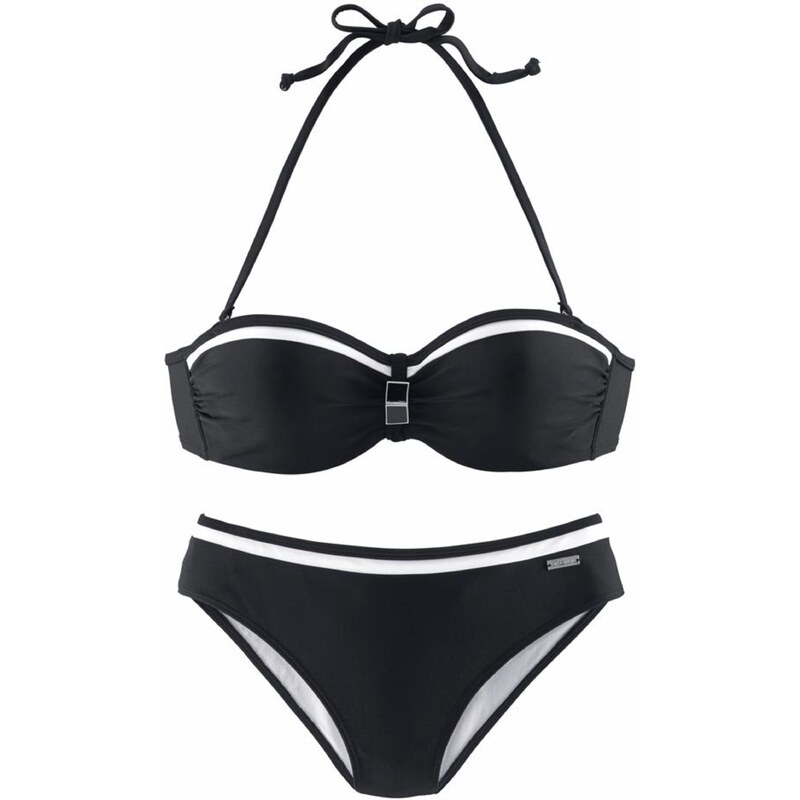 LASCANA Bikiny čierna / biela 17561440
