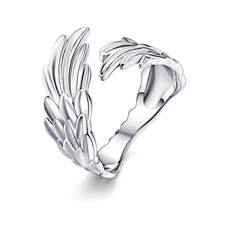Emporial strieborný nastaviteľný prsteň Anjelské krídla 28671448