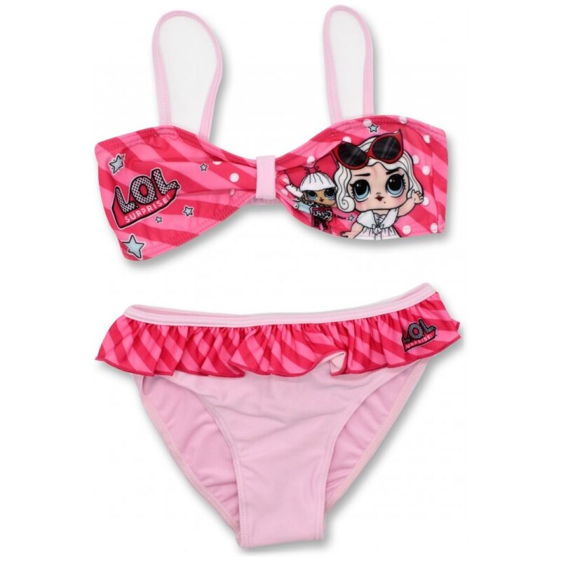 Setino Dievčenské dvojdielne plavky / bikiny L.O.L. Surprise - svetlo růžové