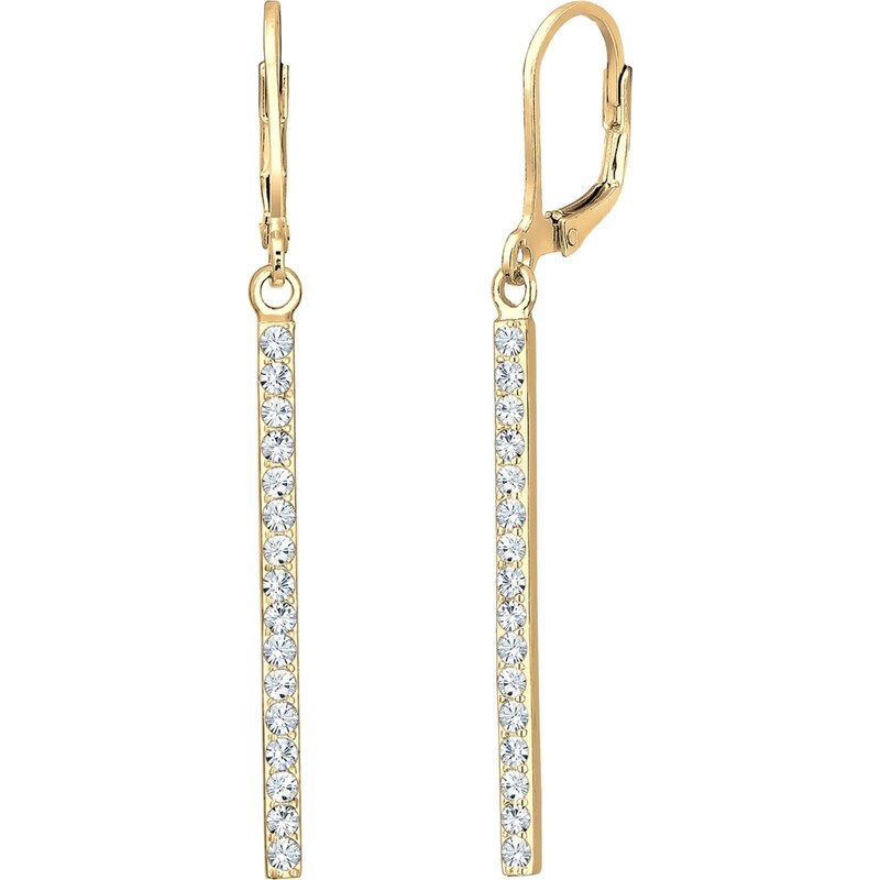 ELLI Náušnice zlatá / priehľadná 54223176