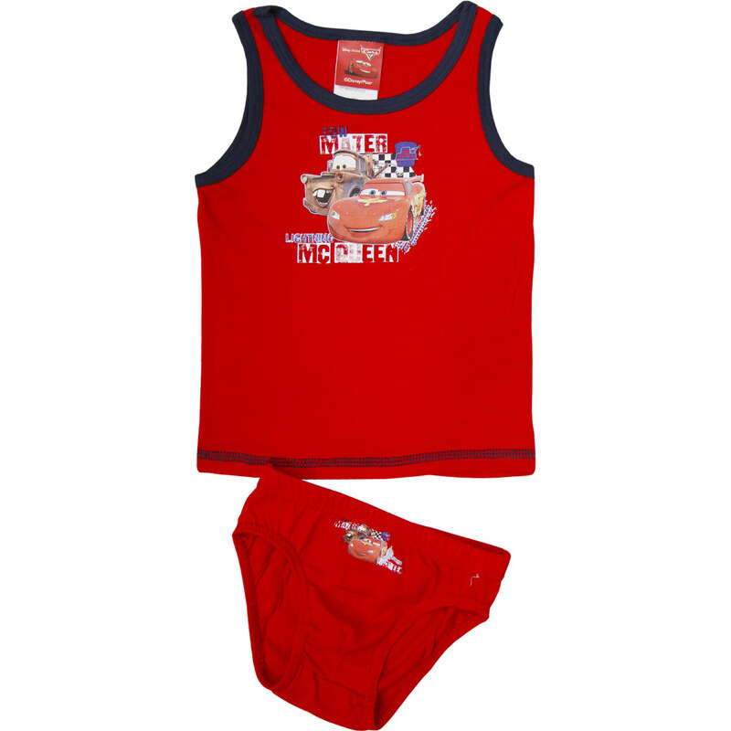 Cars - červený chlapčenský set nátelník a slipy 16365736