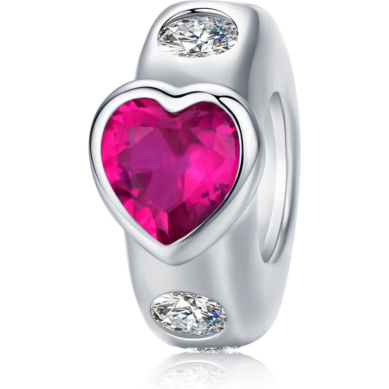 Emporial Royal Fashion prívesok Spacer Čerešňovo červené srdce 42139944