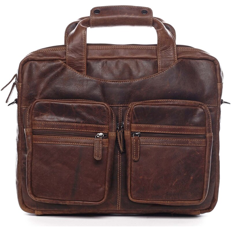 Pánska kožená taška hnedá - Greenwood Experes hnedá 60957250