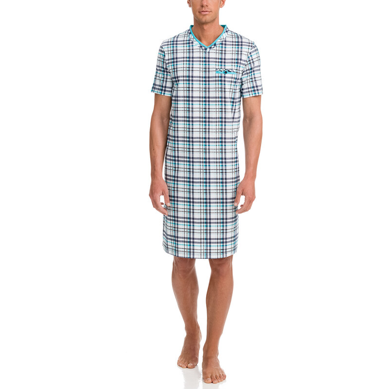 Pánska nočná košeľa 12724-253 modrobiela - Vamp 17087830