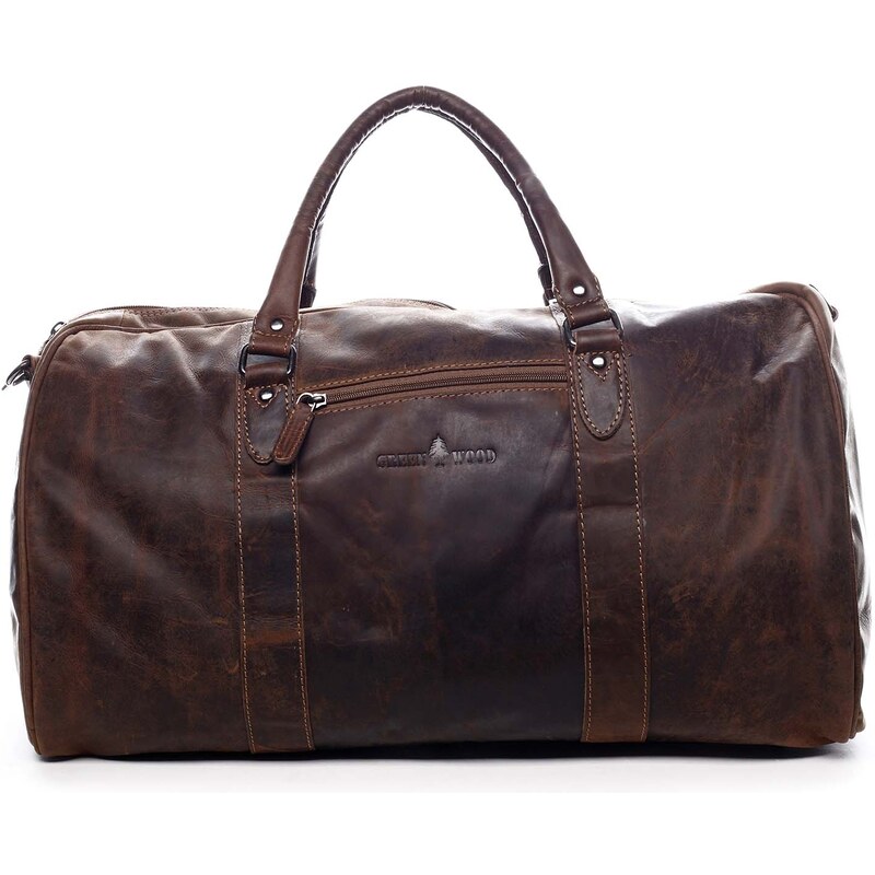 Kožená cestovná taška hnedá - Greenwood Cooper hnedá 16389068