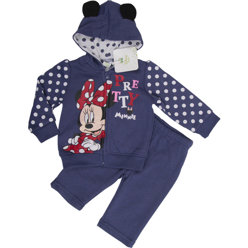 Minnie Mouse dievčenská modrá súprava s bodkami 19927174