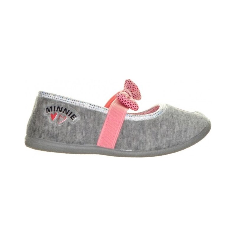 DISNEY Minnie Mouse dievčenské sivé papuče 16390285