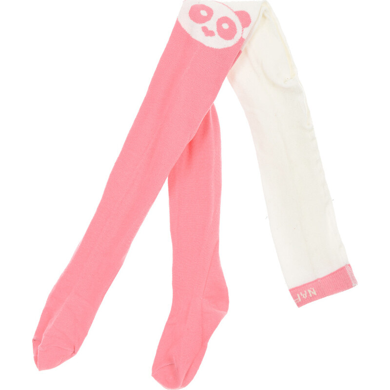 NAF NAF Ružovo-biele pančuchy s pandou 16454156