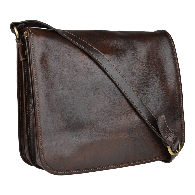 Cafe kožená talianska crossbody kabelka Gaspare Cafe NovaKabelka.sk 382032