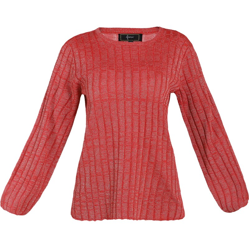 faina Sveter červená melírovaná / strieborná 65867184