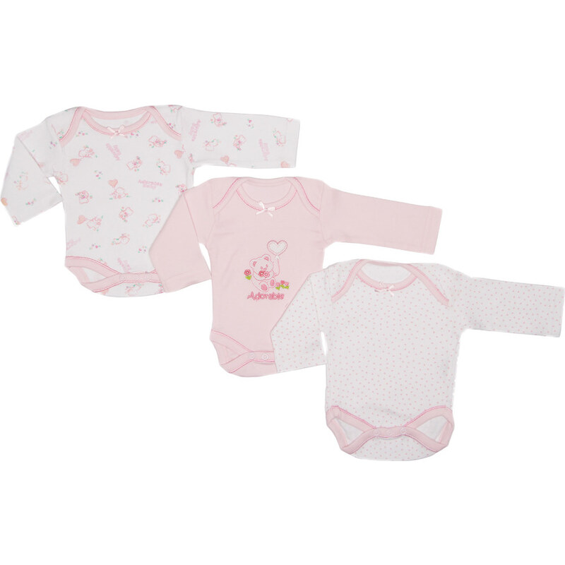 BASIC Nursery 3-dielny dojčenský ružový set 16491865