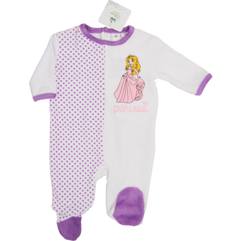 Rompers Princess dievčenské bielo-fialové dupačky 16491913