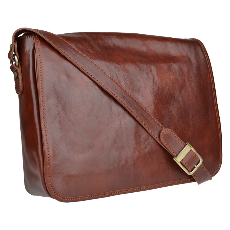 Kožená aktovka Lorenzo Marrone hnedá NovaKabelka.sk 381997