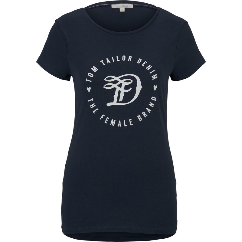 TOM TAILOR DENIM Tričko tmavomodrá / biela 67297726