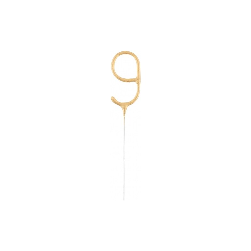 Godan Prskavka v tvare čísla "9" - zlatá
