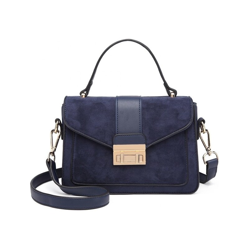 Miss Lulu Kabelka - Karin, do ruky eko kožená, tmavomodrá 46042153