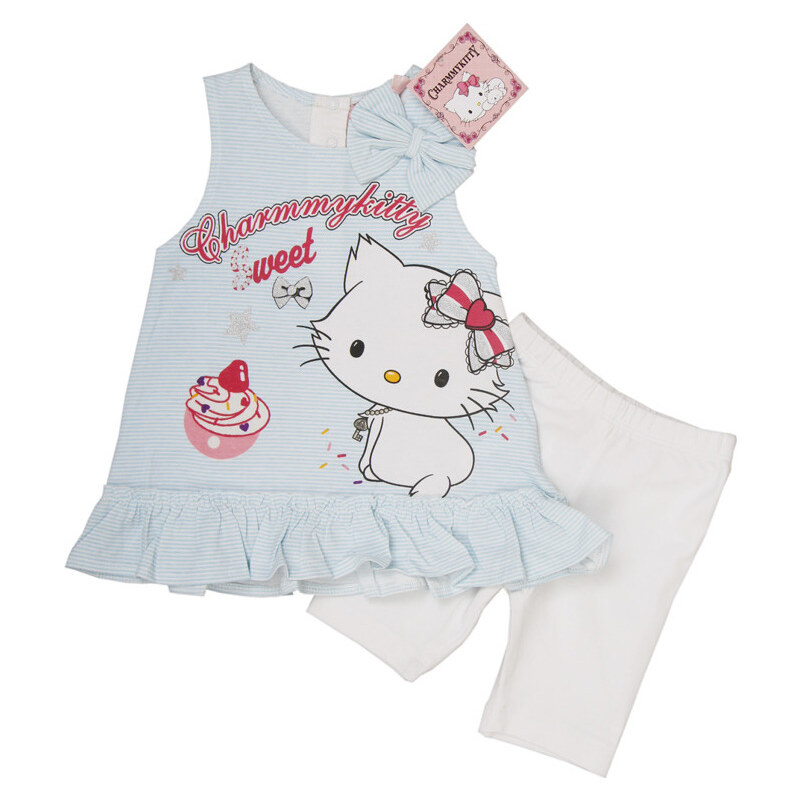 BASIC Charmmy kitty modrý dievčenský letný set 16603114