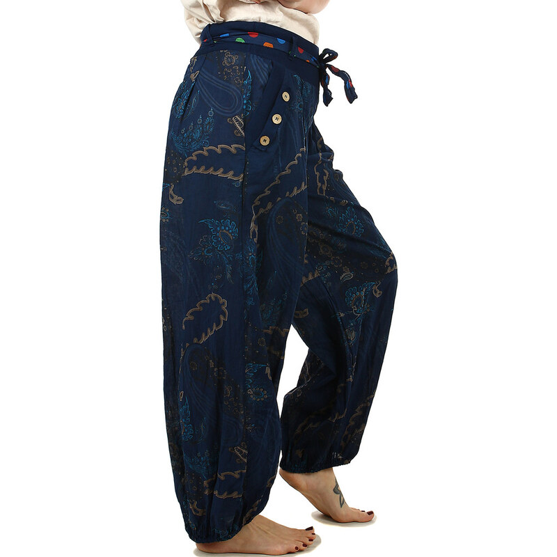 Glara Štýlové voľné nohavice so zaujímavým vzorom 9250504