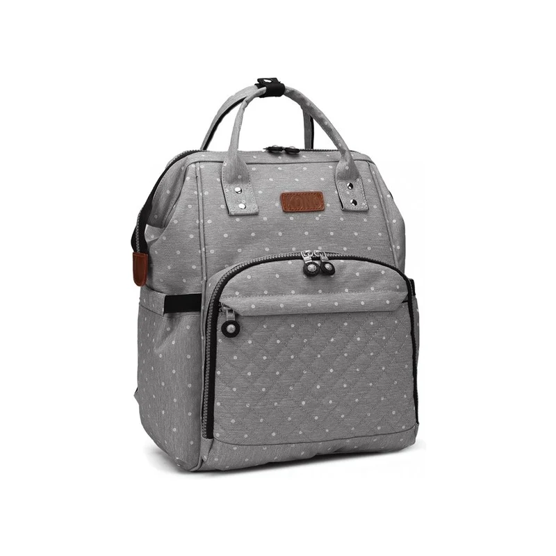 Miss Lulu Batoh bodkovaný dojčenský pre mamičky, šedý