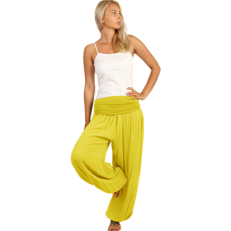 TopMode Jednofarebné háremové nohavice 31809080