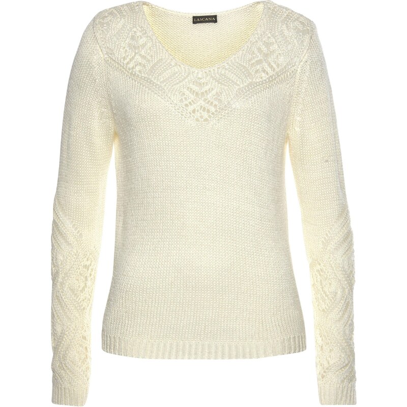 LASCANA Sveter prírodná biela 54221952