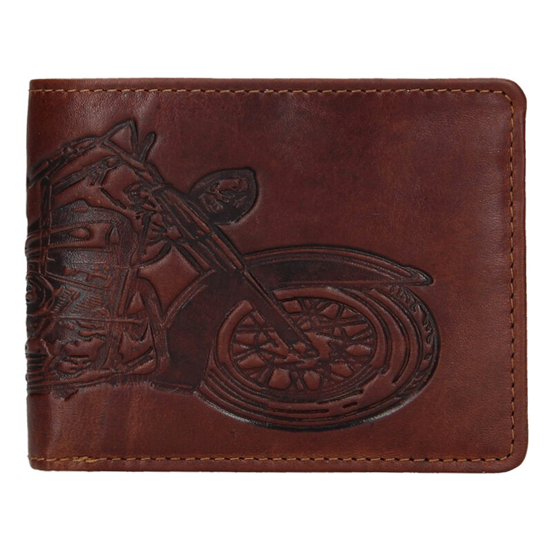 Lagen Pánska kožená peňaženka 26535 motorka - hneda 35335775