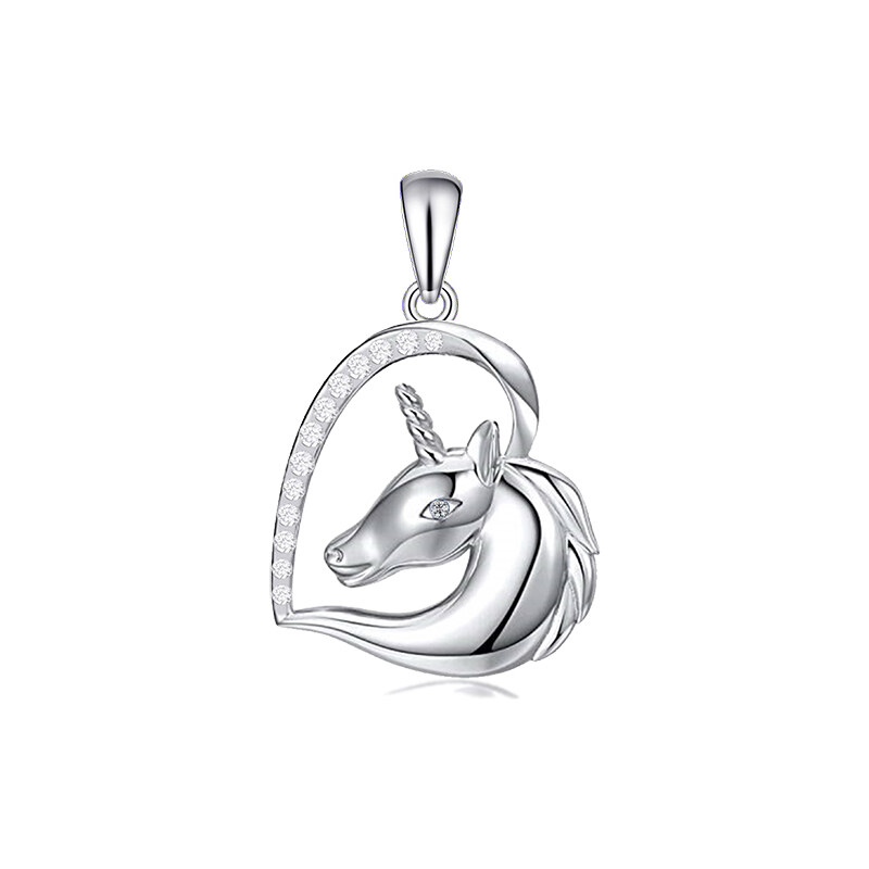 Olivie Strieborný prívesok JEDNOROŽEC V SRDCI 3758 16785468