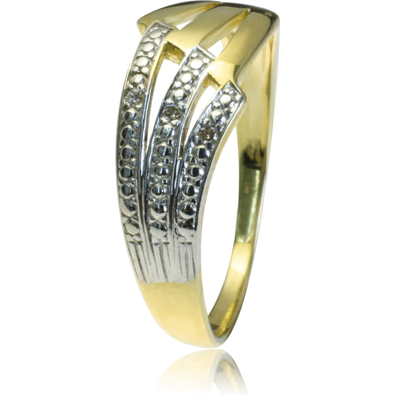 GOLDIE Zlatý prsteň s diamantmi Mia LRG448.ST