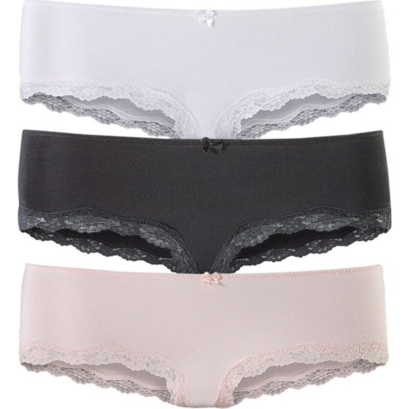 LASCANA Nohavičky ružová / čierna / biela 54382081