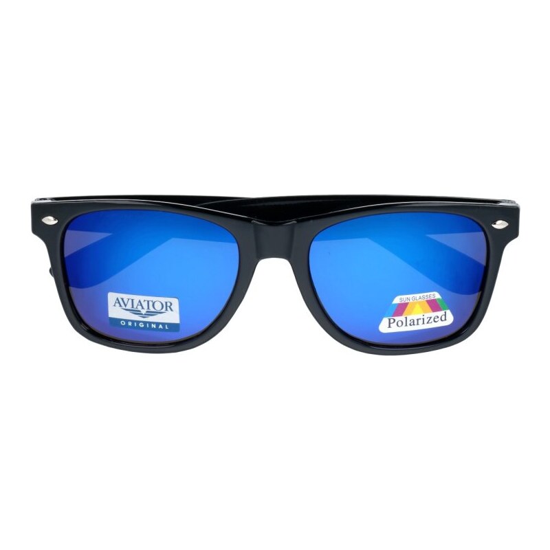 Polarzone Modré zrkadlové polarizačné okuliare Wayfarer 16858470