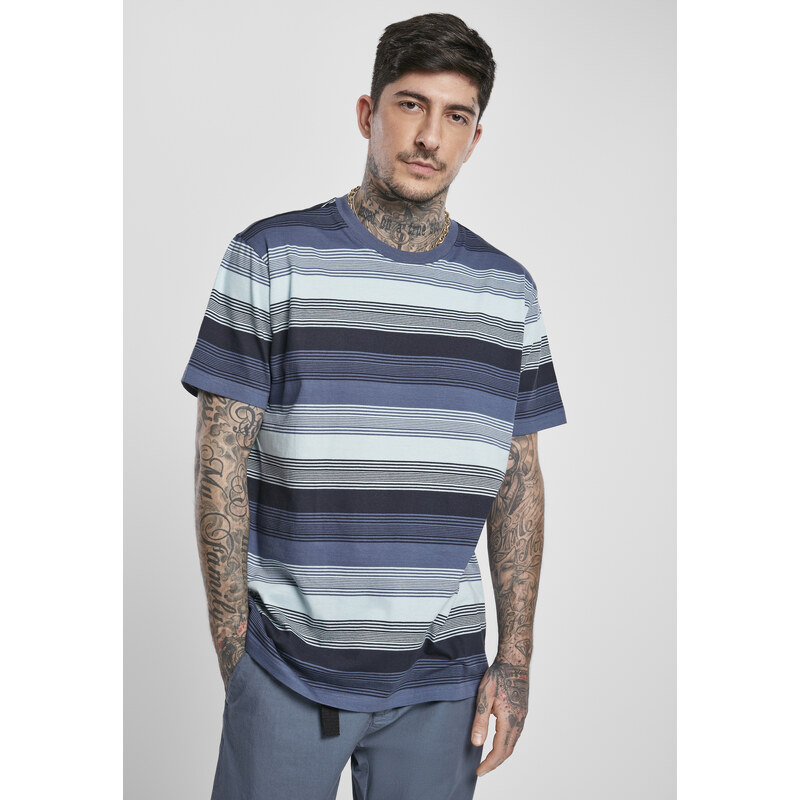 Urban Classics Yarn Dyed Sunrise Stripe Vintageblue T-Shirt 50684621