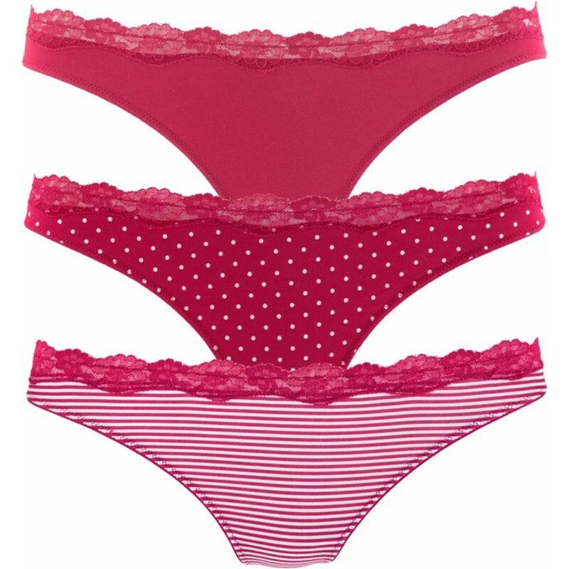 LASCANA Tangá brusnicová / biela 54221168