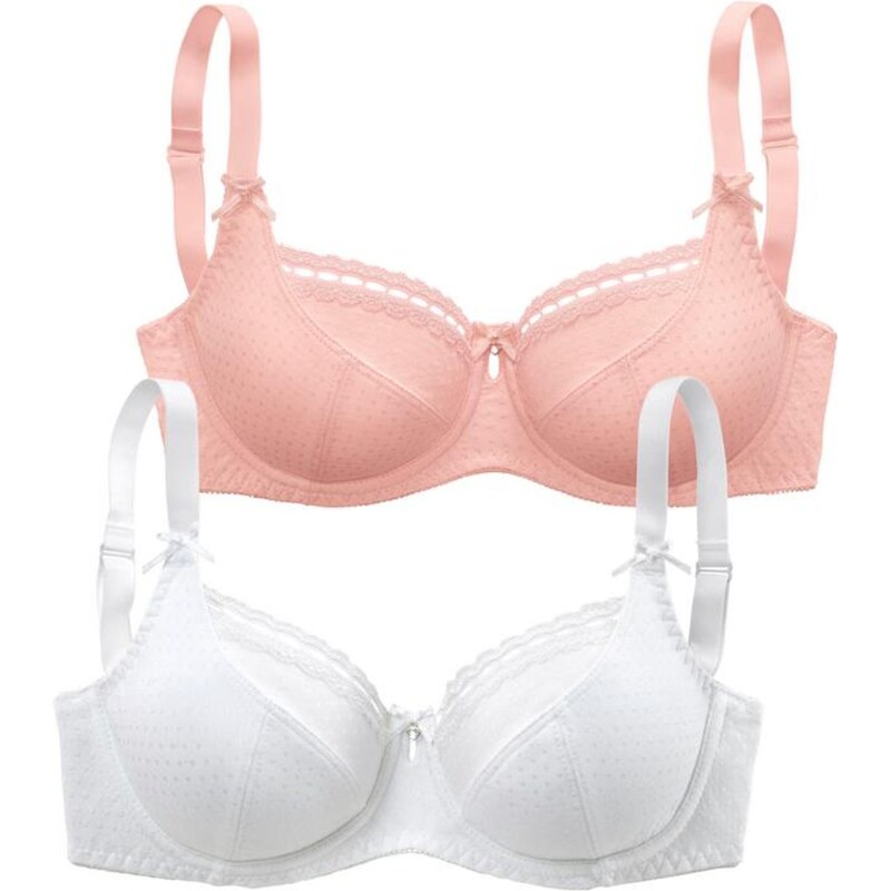 PETITE FLEUR Podprsenka broskyňová / biela 54220749