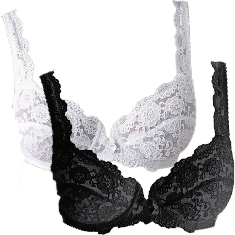 PETITE FLEUR Podprsenka čierna / biela 57621481