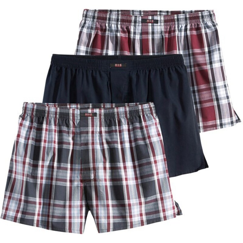H.I.S Boxerky sivá / červená / čierna / biela 57220134