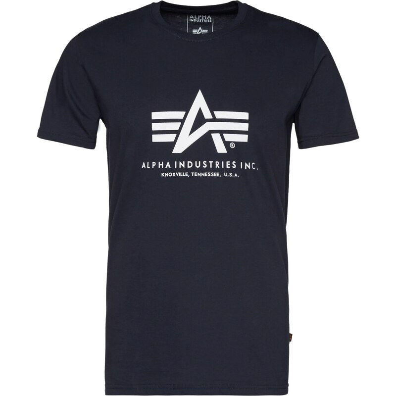 ALPHA INDUSTRIES Tričko námornícka modrá / biela 15663489