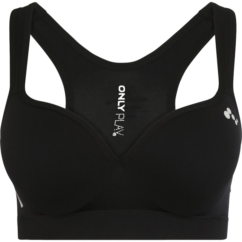 ONLY PLAY Športová podprsenka ONPMartine-2 sivá / čierna / biela 11997004