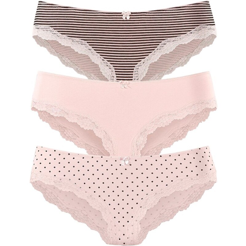 LASCANA Nohavičky tmavosivá / ružová 55503104