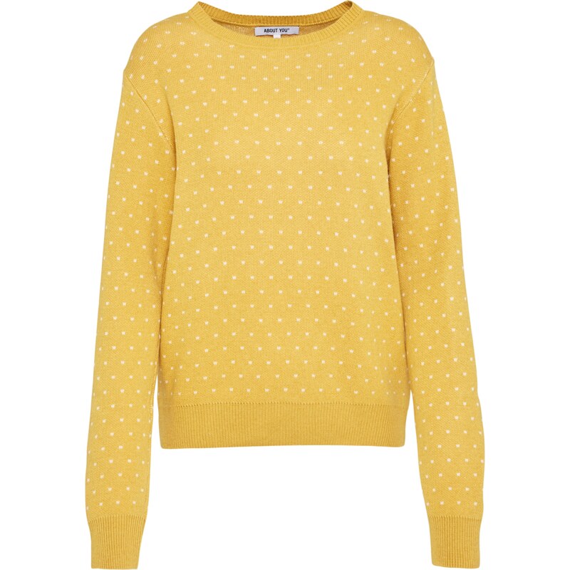 ABOUT YOU Sveter Leena Jumper žltá / karí 63140343