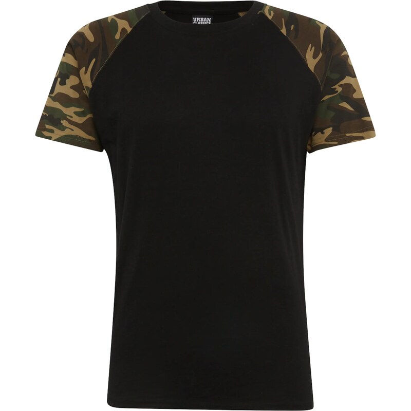 Urban Classics Tričko svetlohnedá / zelená / kaki / čierna 15590777