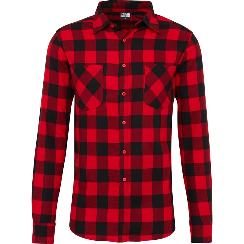 Urban Classics Košeľa červená / tmavočervená / čierna 13964026