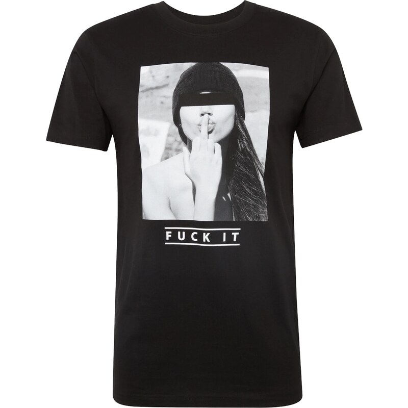 Mister Tee Tričko F#?KIT čierna / biela 12646384