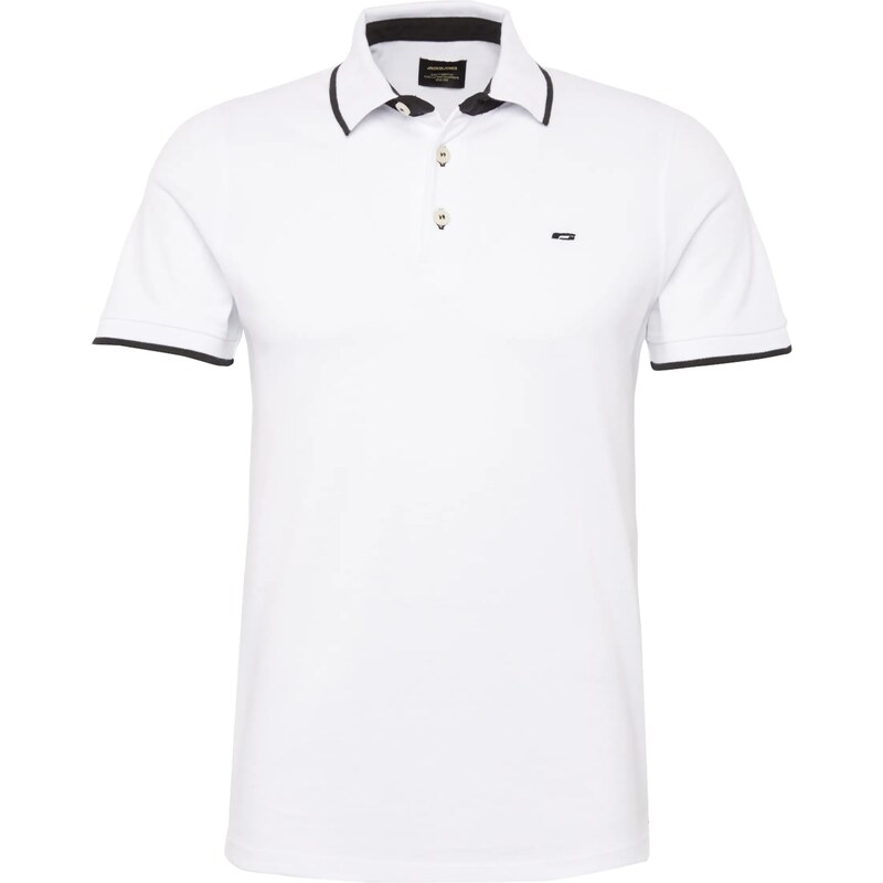 JACK & JONES Tričko JJPaulos čierna / biela 11996194