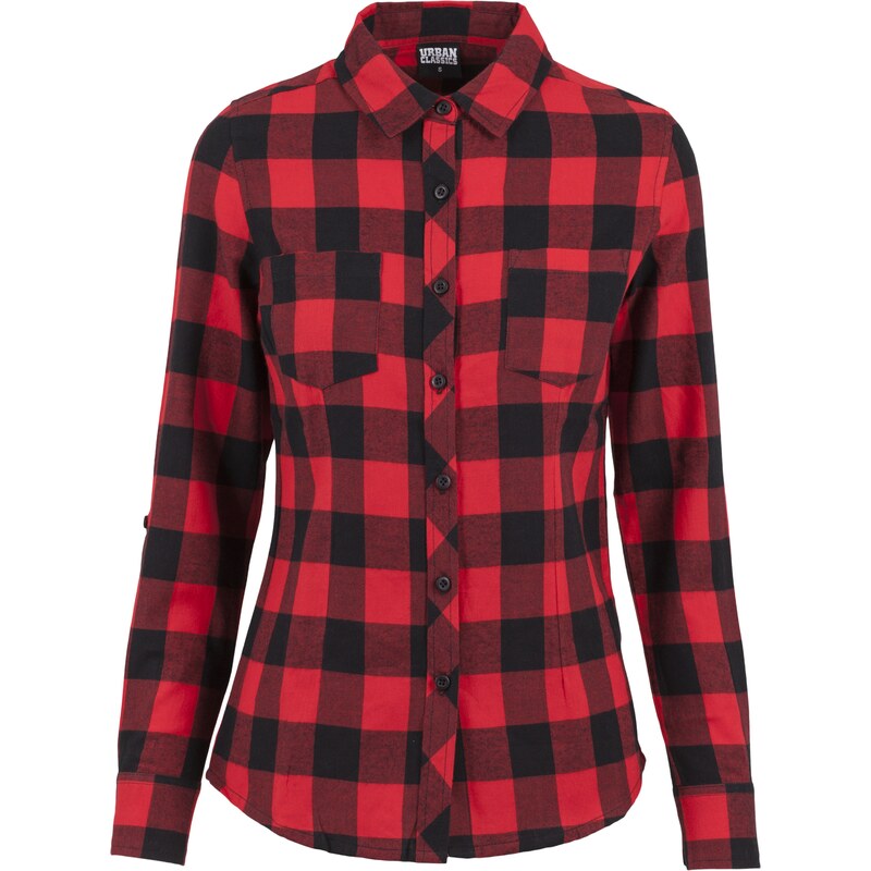 Urban Classics Blúzka ohnivo červená / čierna 26116532