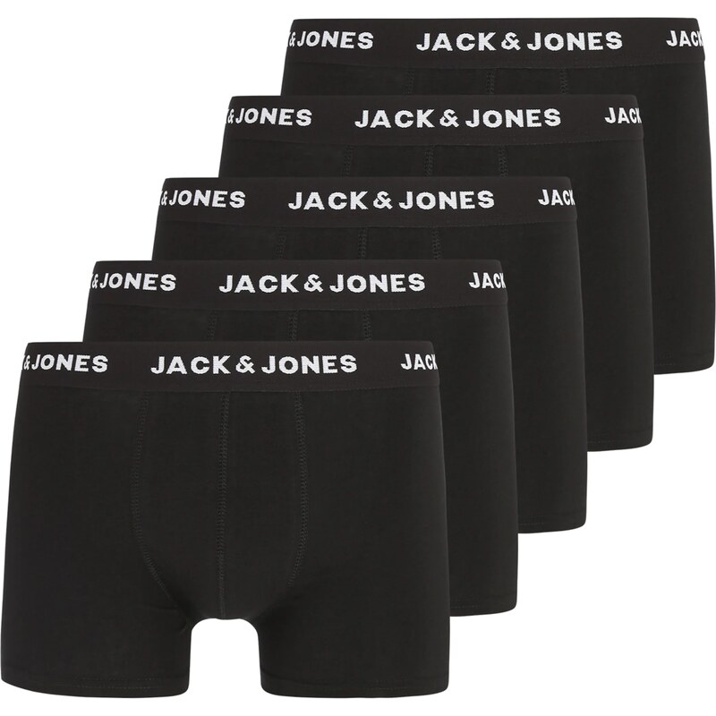 JACK & JONES Boxerky Huey čierna / biela 12646550