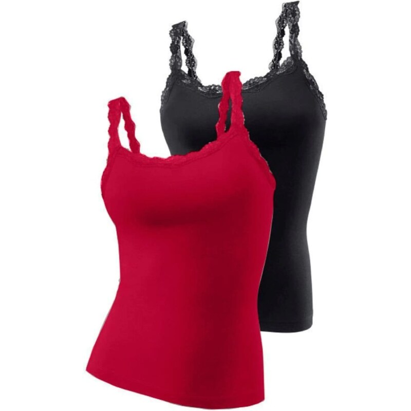 LASCANA Top grenadínová / čierna 54221167