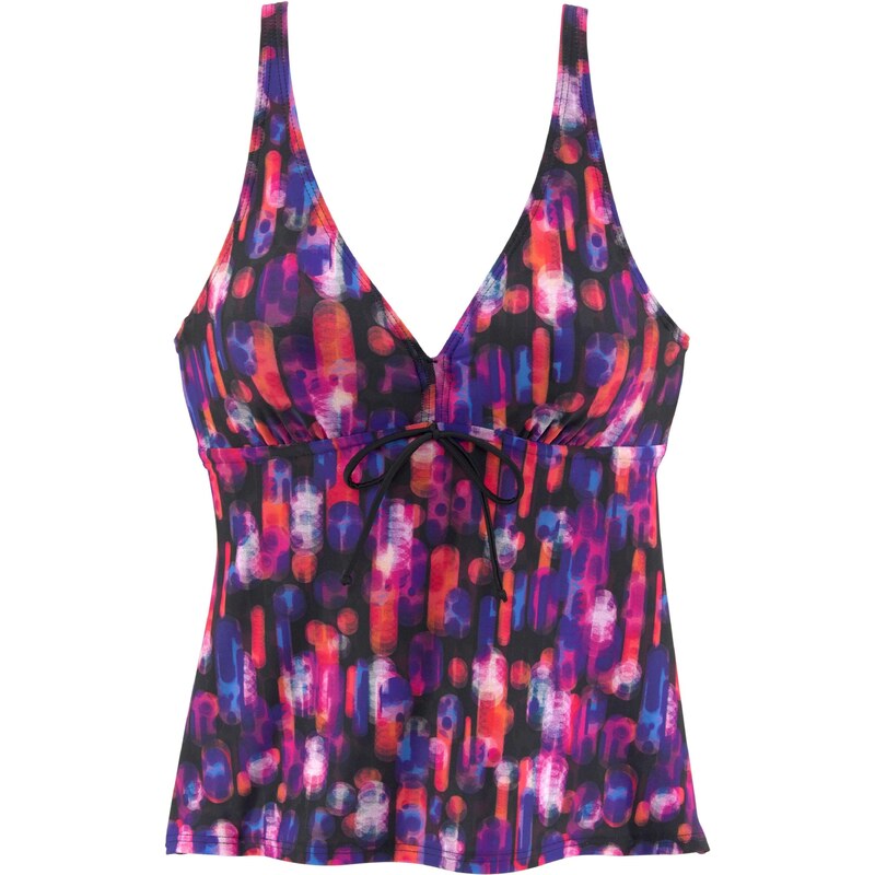 LASCANA Tankinový top tmavofialová / tmavoružová / čierna 54221961